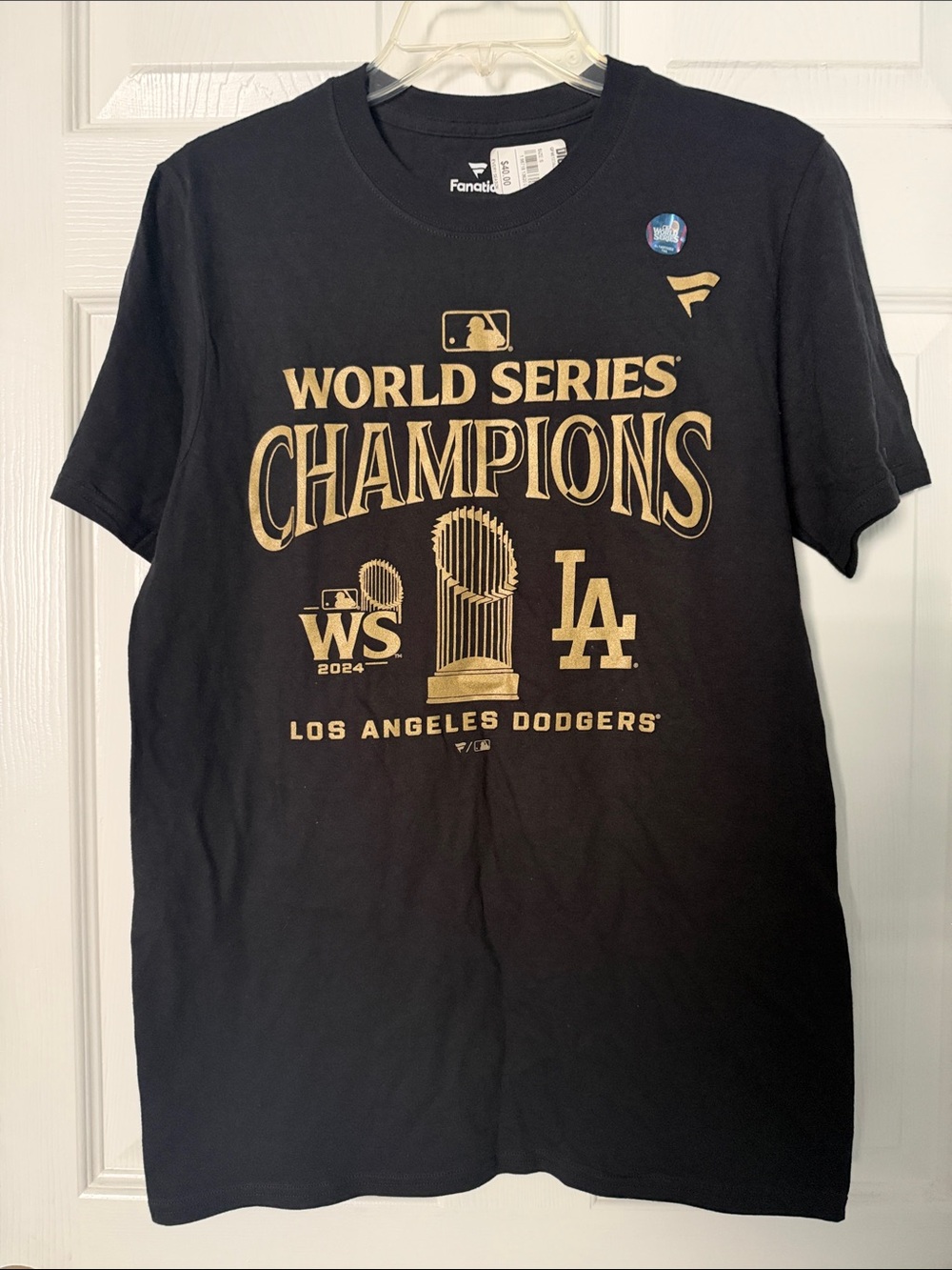 Fanatics Black & Gold Los Angeles Dodgers World Series Champs Tee